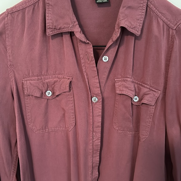 Burgundy soft feel shirt size M - Picture 3 of 5